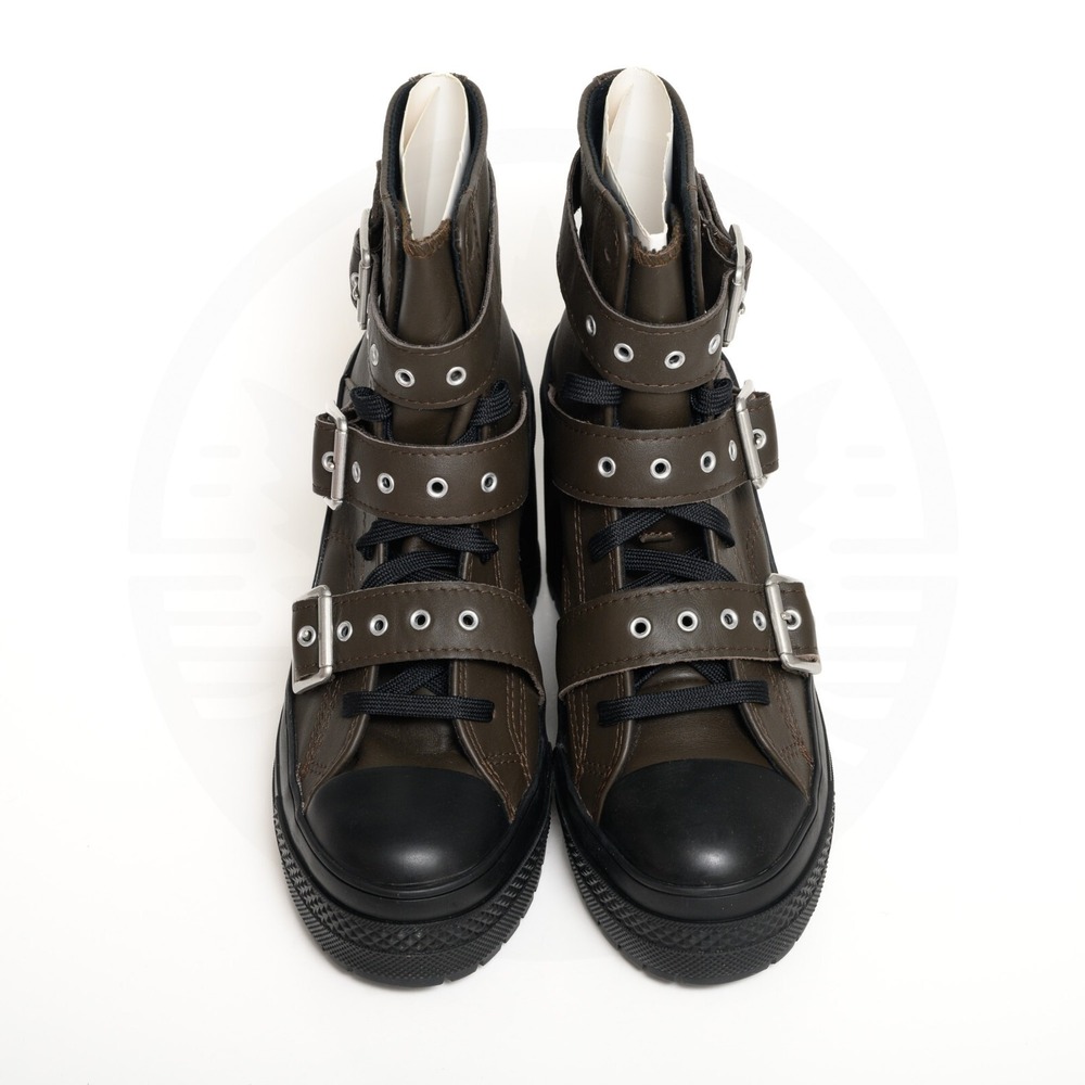 Converse Chuck 70 De Luxe Heel Women's Sz 7 Leather & Buckles Platform Boots NIB - Picture 6 of 14